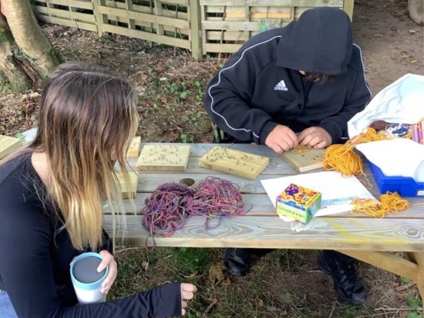 Outdoor learning which builds confidence and relationships with new members of staff at Three Bridges SEND school in Cornwall.