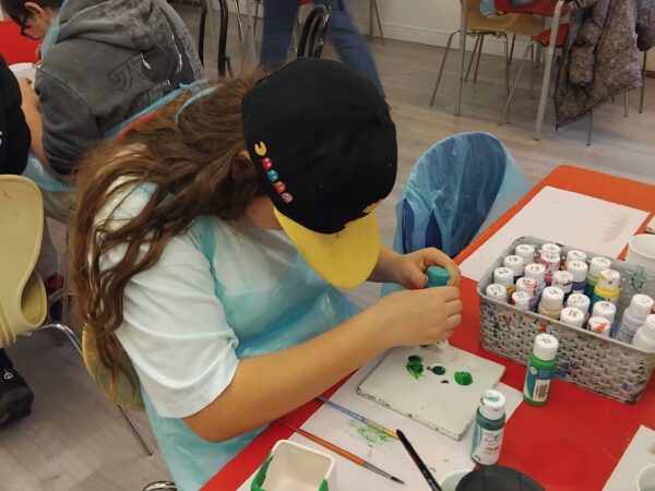 SEN learners from Three Bridges School taking part in a pottery workshop at Cornwall Gold during a spring term educational visit in Cornwall.
